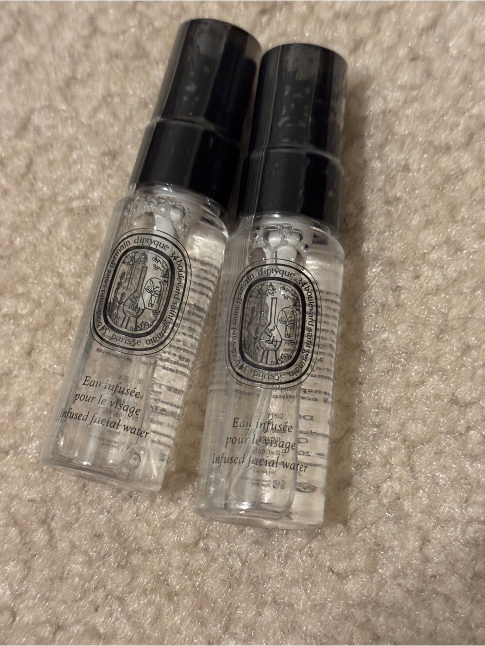 Diptyque Qatar Airways Infused Facial Water 20ml Set of 2 Business Class